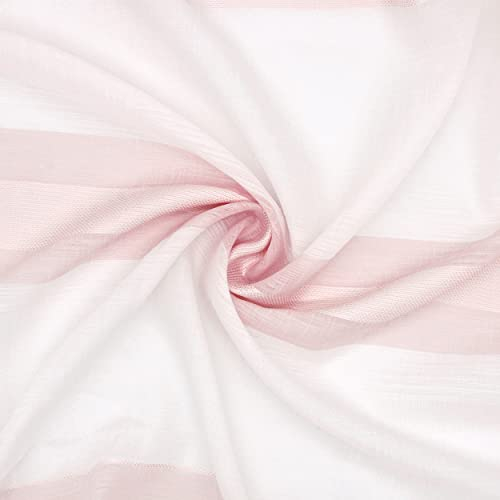DESHOME Elba Vorhangstoff, Meterware für Innenräume, Meterware für vertikale Streifen Höhe 3 Meter für Wohnzimmer Schlafzimmer Küche (Rosa, 1 Meter)