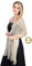 FAIRYGATE Schal Damen mit kostenloser Schalschnalle Glitzer Stola Funkelnde Weich Umschlagtuch mit Fransen für Hochzeit Brautjungfer Abendkleid Party Abschlussball A0512