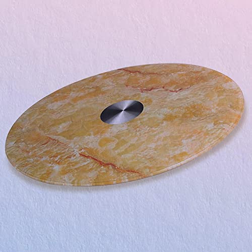 REDEXI Zuhause Lazy Susan Drehplatte Aus Gehärtetem Glas, Ø80cm/32Zoll Drehbarer Servierplatte Runde Tisch Drehteller, Küche Drehtablett Für Esstisch Herzstück -Marmor Textur (Size : 100cm/40in)