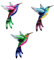SUNNEKO 3 Stücke Metall Kolibri Wanddeko Wand Deko Kolibri Gartendeko Wohnzimmer Garten Dekoration gartendekoration wanddekoration Skulptur Statuen Home Dekorationen