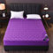 Gesteppter Matratzenbezug mit sechsseitigem Reißverschluss, 8-farbige Tagesdecken für das Bett, atmungsaktiv, milbendicht, Dicker Bettüberzug, Matratzenschoner, violett, 180 x 200 x 15 cm