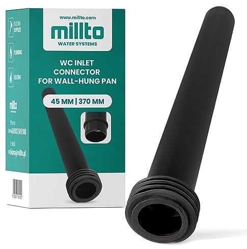Millto™ Geberit Spülkasten Rohr 45x370 Wand WC Verbindung Spülrohr Wasserrohr Toilettenanschluss Toilettenspülrohr Polypropylen Wasserversorgung Unterputz Spülkasten Anschlussrohr