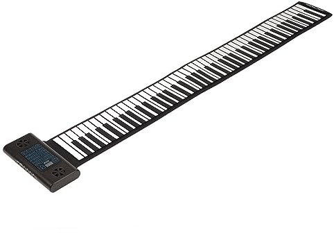 88 Tasten Roll Up Piano, Roll Up Flexible Piano Tastatur für Anfänger mit Doppelhorn MIDI Funktion Batteriebetriebenes Faltbares Roll Out Piano Lernspielzeug Geschenkset