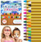 28 Colores Pinturas Cara para Niños y Adultos, Crayones de Pintura Facial, Pintura Corporal y Facial Seguridad, Barra Pintura Corporal Lavables, Crayones Maquillaje para Carnaval Cosplay Halloween
