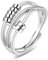 Kamise 925 Sterling Silber Anxiety Ring, Offen Einstellbar Unisex Angst Spinning Ring, Verstellbar Fidget Spinner Anti Stress Stimmungsring Dekompressionsring