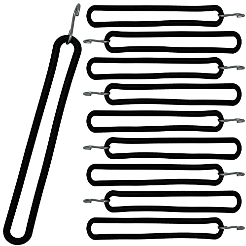 10x Spanngummi 200mm 250mm 400mm mit und ohne Haken Spannring Stroppe Planenspanner PKW Anhänger Plane (200mm mit Haken)