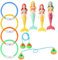 YANGUN 10 Stück Tauchspielzeug für Kinder, Tauchspielzeug Tauchringe Kinder Set, Wasserspielzeug Outdoor Tauchringe, Trainingsspielzeug Tauchspiel, Schwimmbad Wasserspielzeug Outdoor