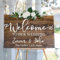 HDLOVE Personalized Directional Sign Stickers, Welcome Sign Vinyl Stickers, Wedding Welcome Sign, Wedding Welcome, Vinyl Sticker, Wedding Welcome Sign, Wedding Craft Decoration(H style)