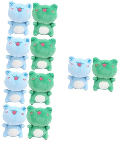 HEMOTON 10 STK Frosch Schlüssel Bund Frosch-plüschtier Geldbörsenanhänger Für Handtaschen Rucksack-geldbörse Für Frauen Autoanhänger Dekorative Tasche Charme Fräulein Pp Baumwolle