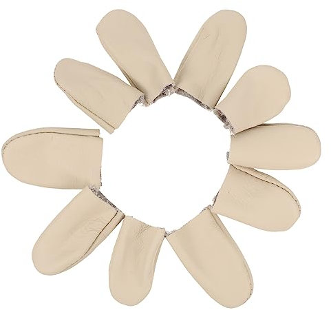 AUTSUPPL 10Stücke Pu Leder Fingerhut Schutz für DIY Filzarbeiten Praktische Fingerschutz Hülsen für Handarbeiten und Kreatives Basteln für Fingerschutz und Unterstützung bei Handverletzungen