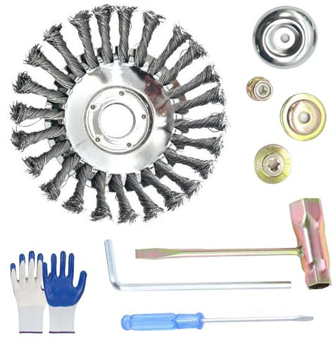 Ultracut-Trimmerkopf, Unverwüstlicher Trimmer, Power-Trimmerkopf, Stahldrahtbürste, Unkraut-Trimmerkopf, 6/8 Zoll Metall-Fadentrimmerklinge Für Moos, Gras, Pflastersteine (6in)