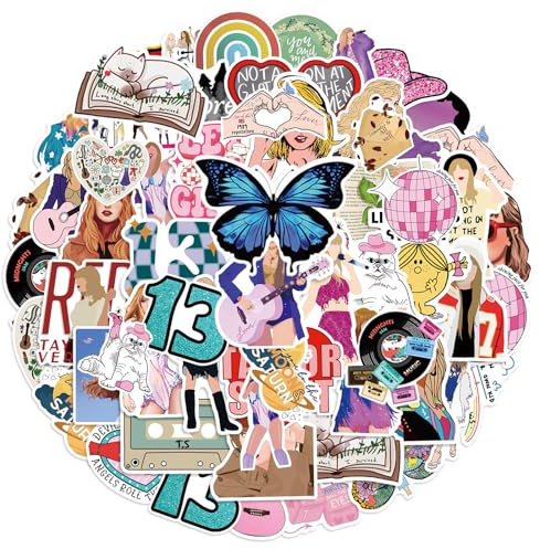 KASESSS 100 Pcs Singer Stickers - Waterproof, Pop, Vinyl for Water Bottles, Guitar, Laptop, Book, Skateboard, Suitcase