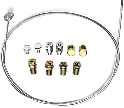 EIHI Câble de Gaz Accélérateur 1.3 Mètres Câble D'accélérateur Câble D'embrayage Ø2.5mm Universel avec Serre Câble pour Moto Tondeuse Quad(avec Serre-Câble)