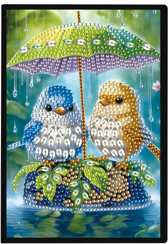 DCIDBEI Notizbuch Diamond Painting Notizbücher Vögel A5 Blank Diamant Malerei Notebook DIY Diamond Painting Notizheft Skizzenbuch Diamond Painting Tagebuch Studenten Schreibwaren e 50 Blätter