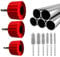 Metal Pipe Cleaner - 3X Drill Attachment Pipe Cleaner Set - Copper Pipe Tools, Pipe Cleaning Tool with 6 Stainless-Steel Wire Bristles for PVC PPR Copper Pipes