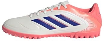 adidas Copa Pure 3 Club Astro Turf Herren-Fußballschuhe, Off White Lucid Blue Signal Coral, 45 1/3 EU