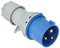 Jandei - Enchufe Base Conector de Potencia, Toma industrial 2P+E 6H 200-250 Vac IP44 (Macho Aéreo 32A)
