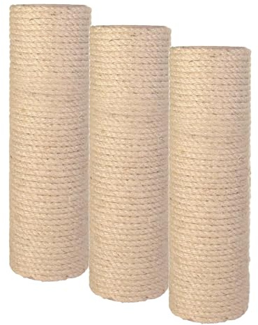 Trixie 43990 Ersatzstamm, Sisal, ø 9 × 30 cm, Natur (Packung mit 3)