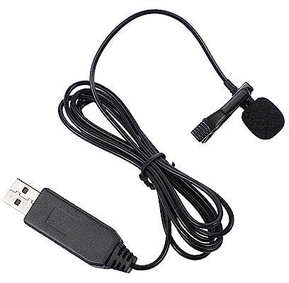 Hoement Omnidirectional Lavalier Mic Headset Computer Recording Mic for Smartphone Omnidirectional Microphone Surround Sound Pickup
