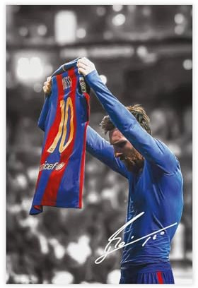 ocvdfss Lionel Messi Leinwand-Poster, Schlafzimmer, Dekoration, Landschaft, Büro, Raumdekoration, Geschenk, 30 x 45 cm