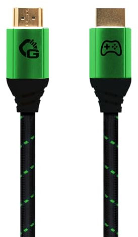 OEHLBACH GAMING New Game Green - Cavo HDMI 2.1b - Certificazione Ultra High Speed 8K@60Hz, eARC, ALLM, VRR, DSC - Compatibile con PS5, Xbox Series X/S, Nintendo Switch, PC - Nero - 1 pezzo