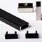 AFTERTECH 1metro 1506N 15x6mm Profilo Alluminio Nero Piatto con Copertura 1m Per Strisce Strip LED Barra Rigida 1MT + Cover Nera (1x 1m 1506N Nero)