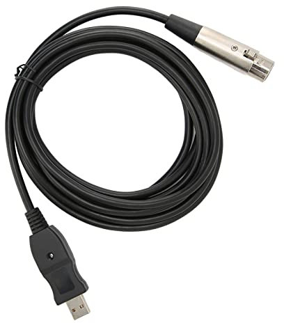 AKLOSIPY Microphone Converter Cable USB to XLR A for Music Recording and Karaoke