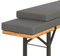 Amopatio 2er Set Bierbankauflage gepolstert, 180x25x4 cm XL Biertischgarnitur Auflagen Outdoor & Indoor, Bezug waschbar, Wasserdicht & UV-Schutz, Grau