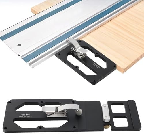 Track Saw Square with Edge Support, 90° Right Angle Track Saw Square Compatible with Festool & Makita Guide Rail, Easy Cuts