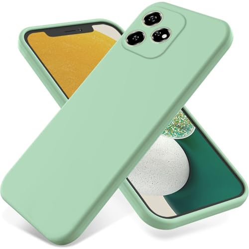 Coque arrière pour smartphone Coque de protection fine et anti-rayures Compatible with ZTE Axon 60/Blade V60, en silicone liquide souple, protection complète de l'appareil photo, couleur unie, avec br