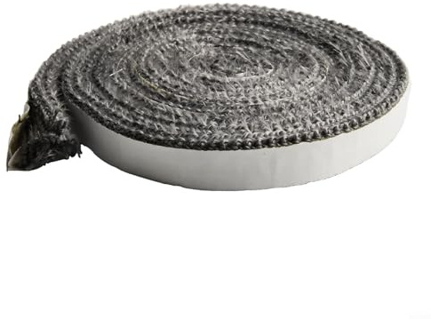 Flexible Pelletofen-Heizungsdichtung mit Ofentürdichtung für Schornstein und Ofen (6 mm x 15 mm x 2 m)