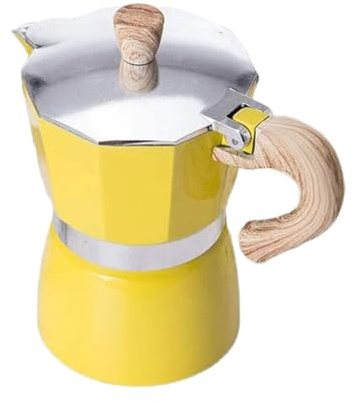 PURPLELILY Kaffee-Brauer Töpfe mit Griff, Herdplatte, Espresso-Kaffeemaschine, 3/6 Tassen, Haushalt, kleine Espressotöpfe, Griff und Knopf