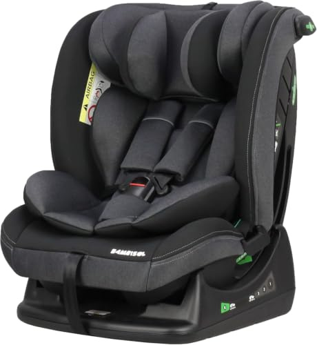 Bambisol - Siège Auto Evolutif - i-Size 40-150 de la naissance à 150 cm (36 kg) - Convient à toutes Voitures - ECE129/03 - Textile Déhoussable Lavable - Appui-tête Ajustable - Harnais 5 points
