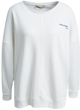 Smith & Soul Damen Oversized Sweatshirt mit Rückenprint Offwhite, L