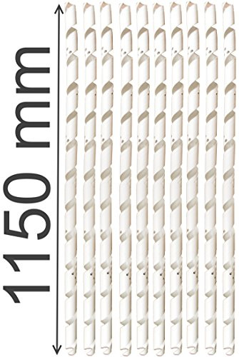 EXCOLO Baumschutzspirale 10er Set 115 cm lang weiß – witterungsbeständig, PET-Folie, Stamm-Schutz für Junge Bäume, Verbissschutz, Rindenschutz, Fraßschutz, flexibel, Made in Germany