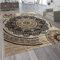 Paco Home Teppich Wohnzimmer Kurzflor Orient Design Vintage Mandala Muster Braun Beige, Grösse:240x340 cm