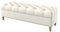 Furninero - Tiefer gepolsterter Sitzbank Sitzhocker Sitzruhe Betthocker Ottomane, mit Stauraum, Gerundete Beine, 140 cm breit, Majestic Velvet Creme Stoff (Licht zu reinigende), Ecru