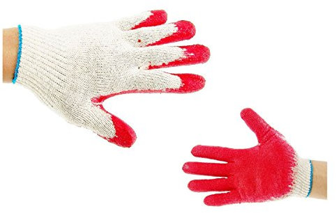 Better Grip WRGKR300W/B Lot de 300 paires de gants en latex avec palmier rouge en tricot de corde, fabriqués en Corée