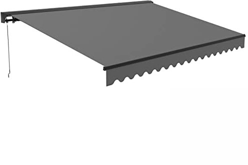 Oviala Store banne Semi-intgral 2,5x2m en Aluminium Gris