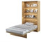 Wandklappbett by LENART, Klappbett, Vertikal Bed Concept, Schrankbett in Ihr Schlafzimmer, 120 x 200 cm, Eiche Artisan, Soft-Close-System, Bettgurte, Sicherheitsgarantie, Innenregale