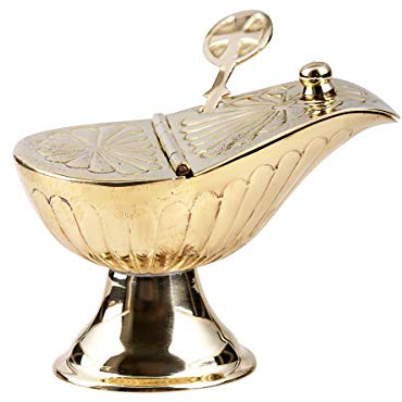NKlaus Schiffchen mit Löffel Höhe 8cm Länge 11cm Messing Gold Weihrauchschiffchen Aufbewahrung Deko Handarbeit 3304