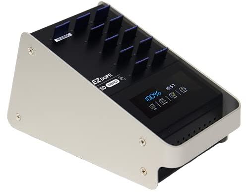 EZ Dupe 1 to 10 SD Duplicator with Touch Screen - Multiple MicroSD Micro Secure Digital Flash Drive Copier SDHC SDXC Memory Card (SOHO Series)