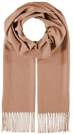 fiebig Cashmink Schal in Uni | Halstuch für Damen & Herren in Größe 180 x 30 cm | Made in Germany (One Size, Camel)