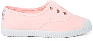 Pisamonas Zapatillas Lona Punta Goma Sin Cordones Talla 33 Color Rosa Claro