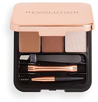 MakeUp Revolution, Brow Sculpt Kit, Brown, 2.2g