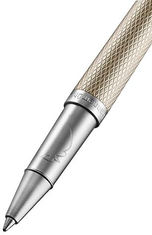 Hahnemühle Slim Edition Rollerball beige - Fein ausbalancierter Tintenfluss und edles Design - Guillochiertes Metallgehäuse