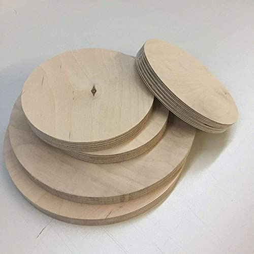Runde Holzscheibe Holz Rund Birke Multiplexplatte Scheibe Multiplex Tischplatte Rundholz (Stärke/Dicke 9mm, Ø 700mm)