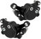 Motoforti 1 Paar Motorrad Links Rechts Scheibenbremssattel Schwarz Aluminium