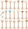 LOLIAS 20 Pcs Tragus Cartilage Helix Boucles D'oreilles Pour Femme Homme Monroe Labret Piercing Oreille Lèvre Nez Acier Inoxydable CZ Boules Coeur Fleur Méduse Flatback Piercings 16G