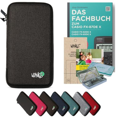 CALCUSO Zubehör Streberpaket Dunkelgrau kompatibel für Taschenrechner Casio FX-82DE X